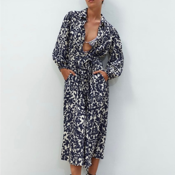 Printed Midi Dress - Picture 1 of 7